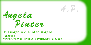 angela pinter business card