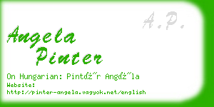 angela pinter business card
